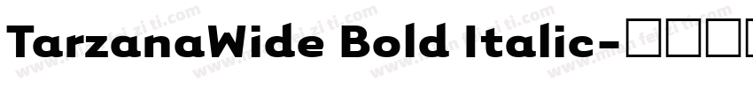 TarzanaWide Bold Italic字体转换